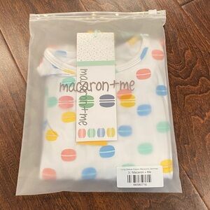 Macaron + Me Bamboo Classic Macarons Long Sleeve Pajama Set 3T NWT